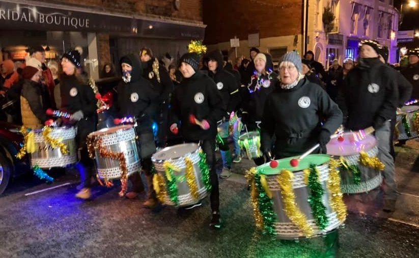 Surdo drums at the Romsey Lantern Parade 2021