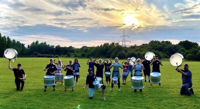 Swan Samba band practice at Swanmore College 2021
